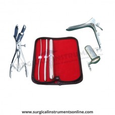 Hegar uterine dilator 3 pieces set,3-4, 7-8, 17-18, mathieu speculum, grave large, collin large